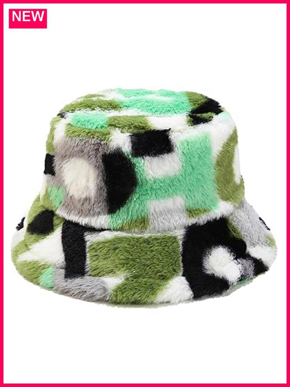 Women's Faux Fur Bucket Hat Winter Fluffy Fisherman Hat Packable